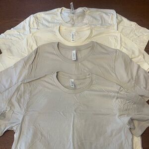 4pack Bella Canvas Cream T-Shirt
